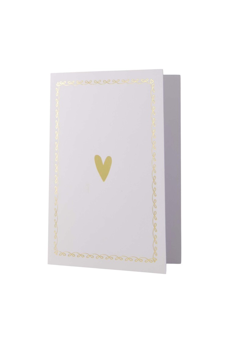 Zusss Zusss | Wenskaart hartje wit/goud