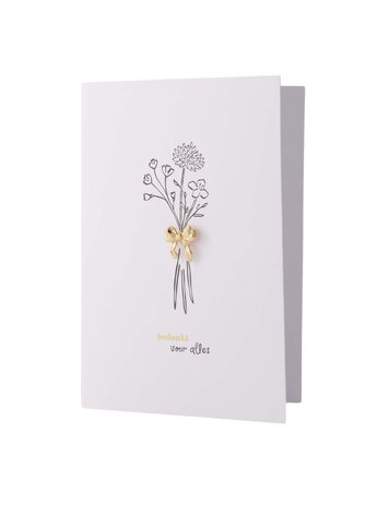 Zusss Zusss | Wenskaart broche strikje bedankt goud