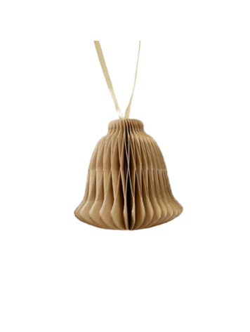 NoordLiving NoordLiving | Papieren kerstbel caramel 7x6cm