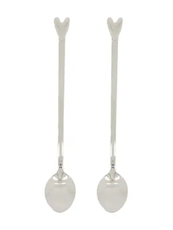 Zusss Zusss | Lange lepels hartje zilver | set van 2