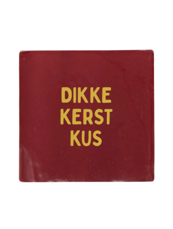 Label2X Label2X | Tegeltje dikke kerstkus rood