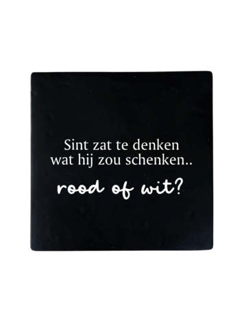 Label2X Label2X | Tegeltje Sint zat te denken