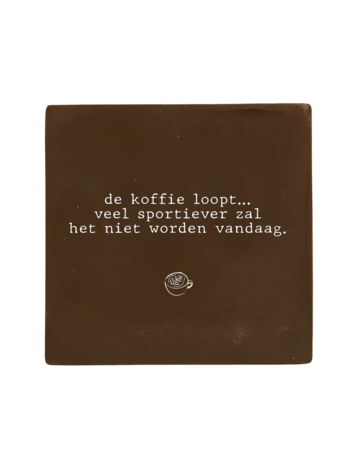 Label2X Label2X | Tegeltje de koffie loopt