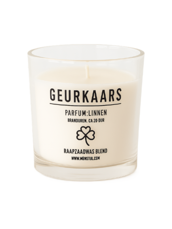 Mijn Stijl & Puur Zeep Mijn Stijl | Geurkaars linnen klaver