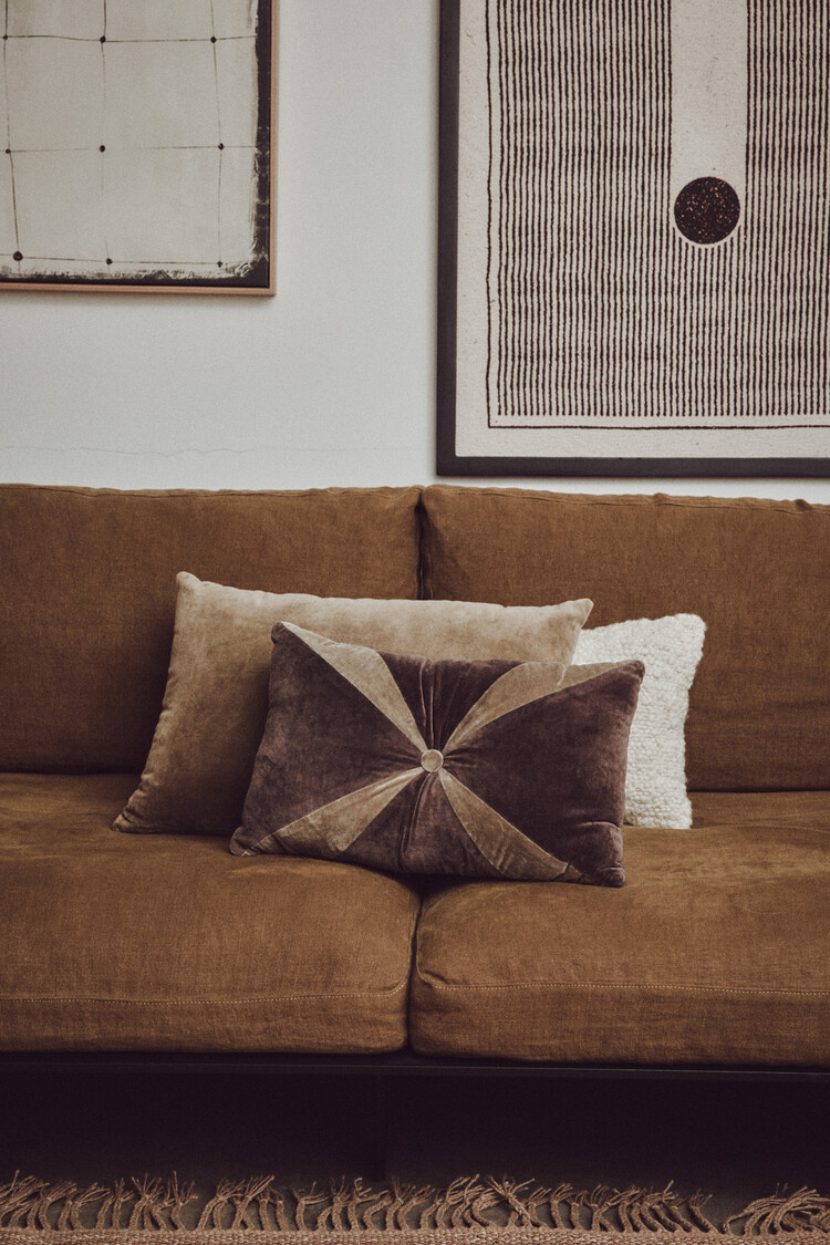 HK Living HK Living | Kussen velvet brown 50x30cm