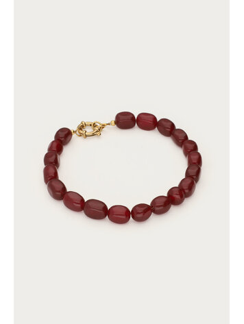 My Jewellery My Jewellery | Armband burgundy kralen My Jewellery My Jewellery | Armband burgundy kralen