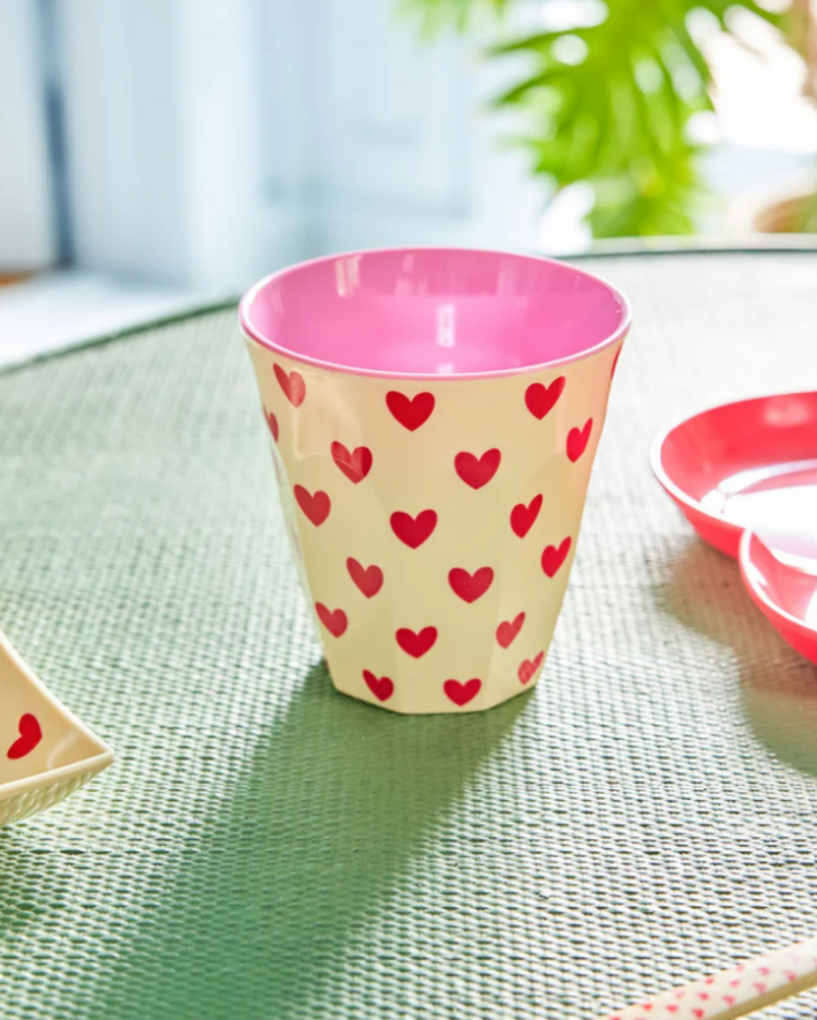 Rice Rice | Mok melamine créme hartjes