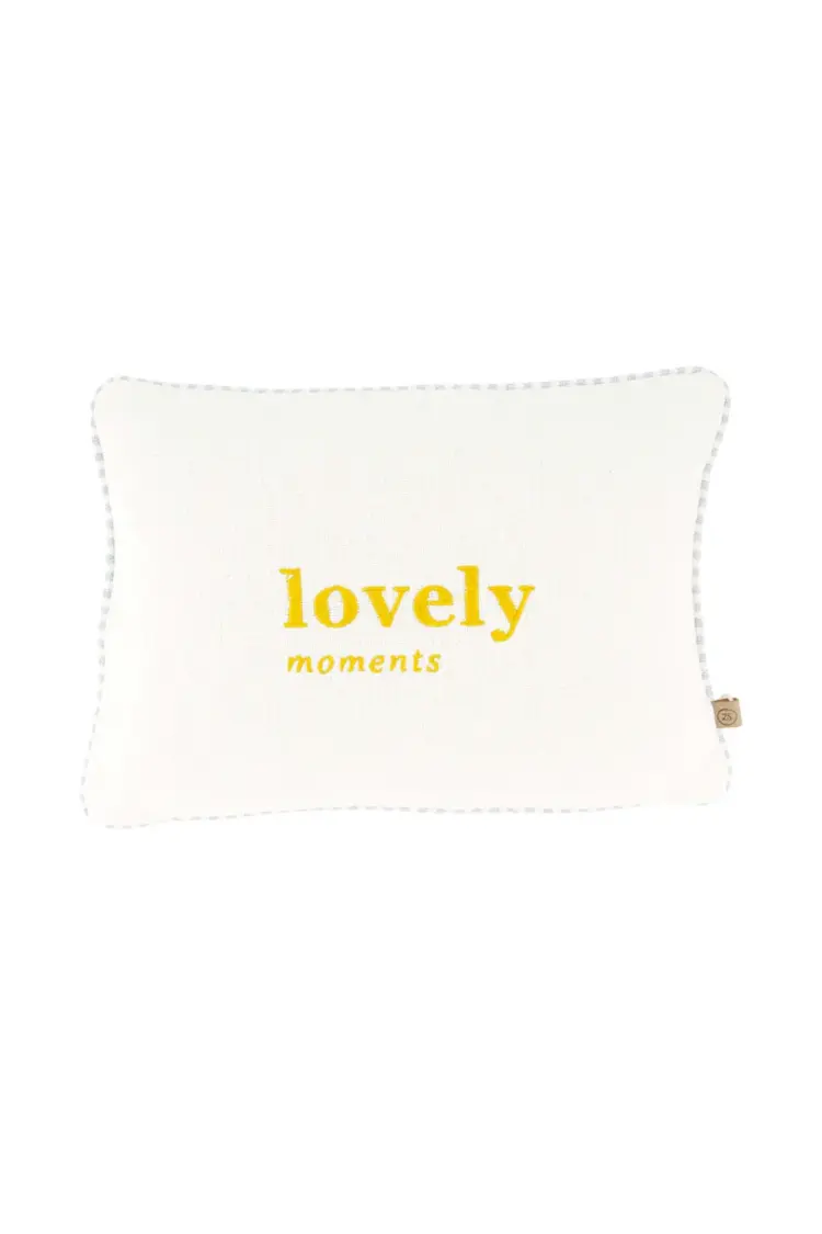 Zusss Zusss | Kussen lovely moments gekleurde bies 35x25cm