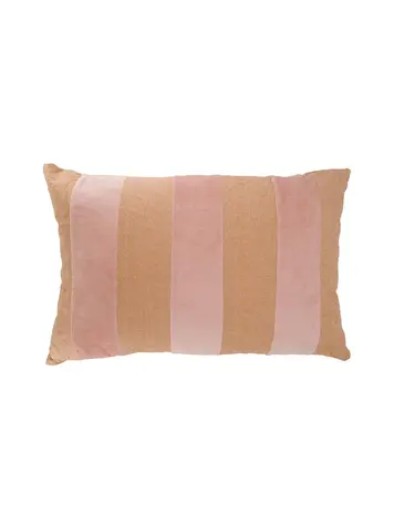Zusss Zusss | Kussen streep katoen/velvet 60x40cm