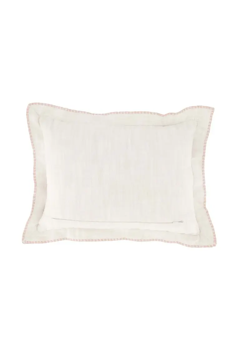 Zusss Zusss | Kussen hartje rand gestikt 35x25cm