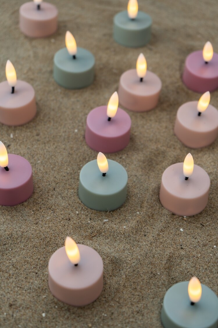 Home society Home Society | Theelichtjes led oplaadbaar greige (set6)