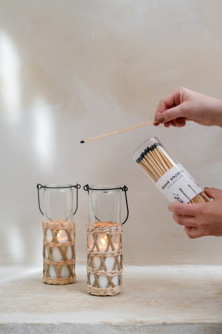 Home society Home Society | Kaars in glas Reed wit