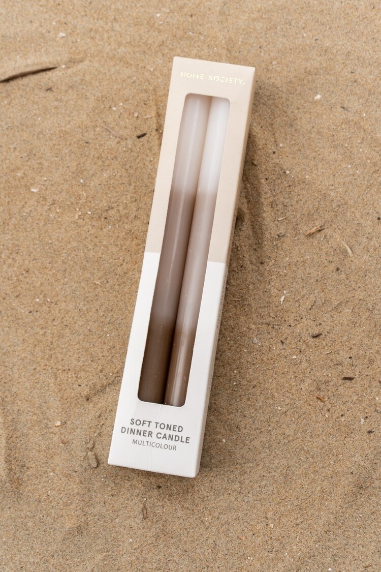 Home society Home Society | Dinerkaarsen Umber taupe (set2)