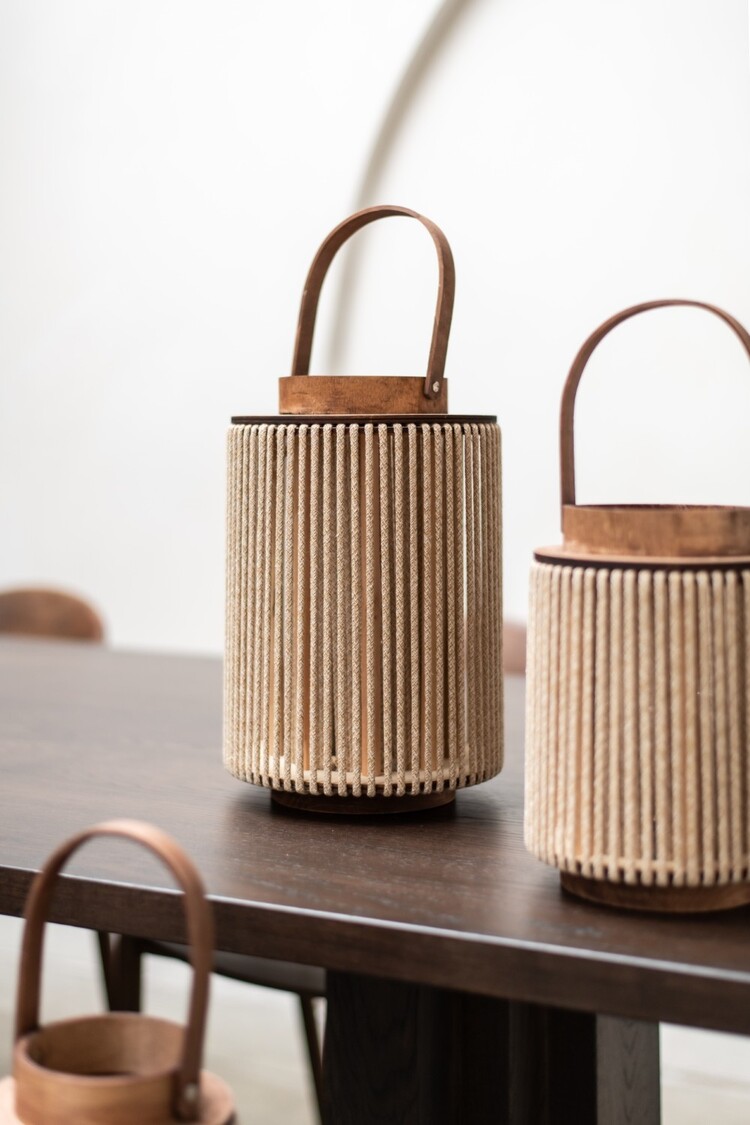 Home society Home Society | Lantaarn Sira beige 23,5cm