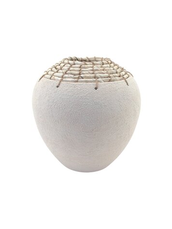 Home society Home Society | Vaas Noma metaal met touw beige 28,5cm