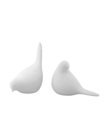 Home society Home Society | Vogeltje porselein wit 11,5cm (pst)