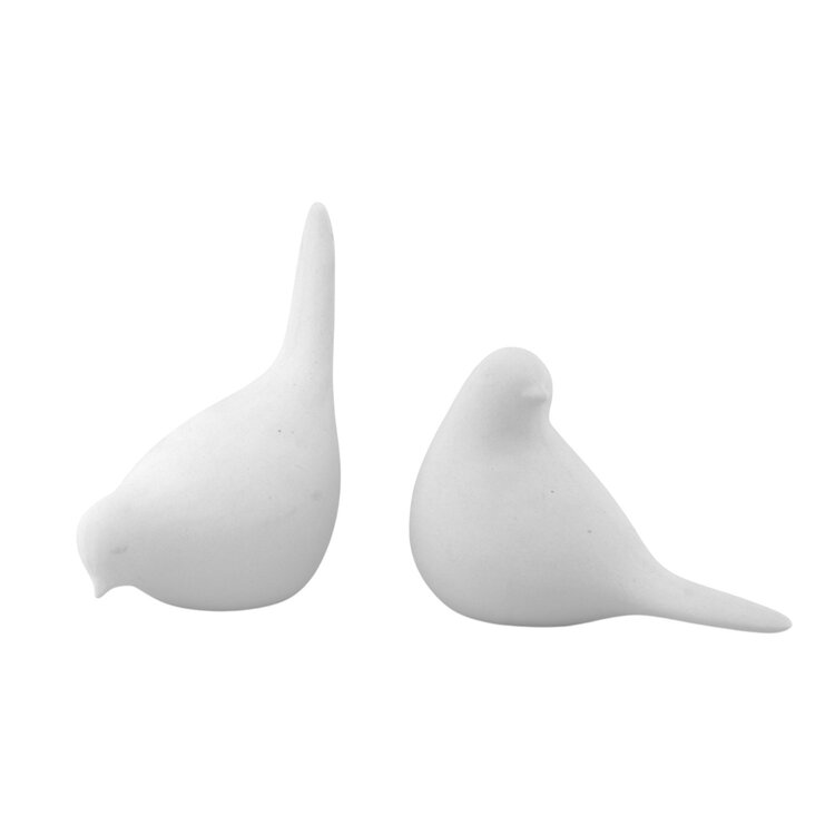 Home society Home Society | Vogeltje porselein wit 11,5cm (pst)