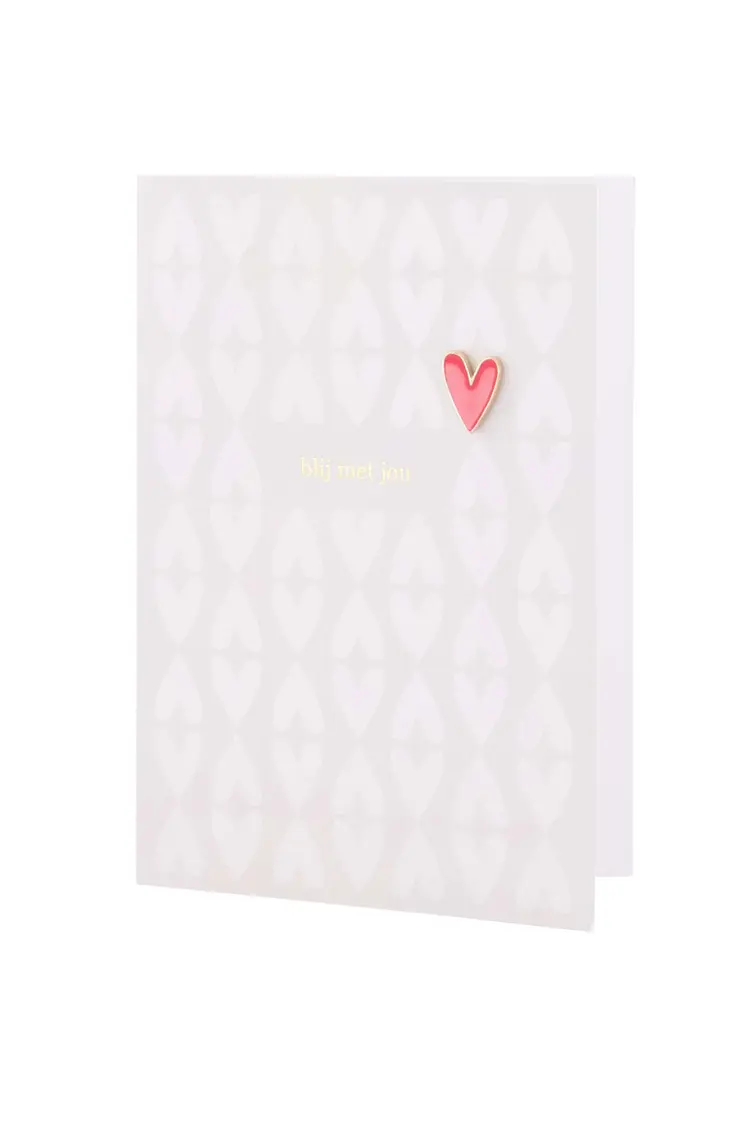 Zusss Zusss | Wenskaart broche hartje blij met jou