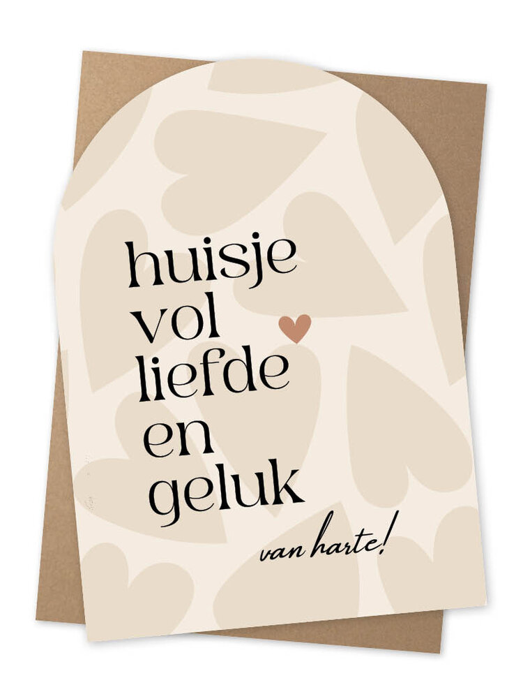 Jots Jots | Wenskaart huisje vol liefde en geluk