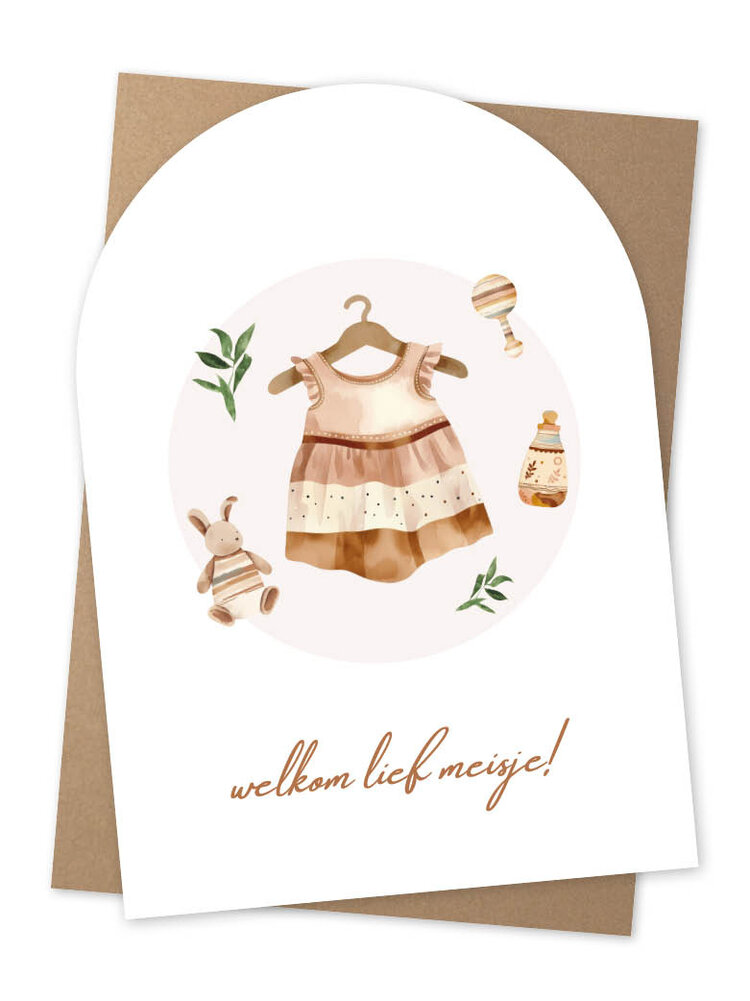 Jots Jots | Wenskaart welkom lief meisje
