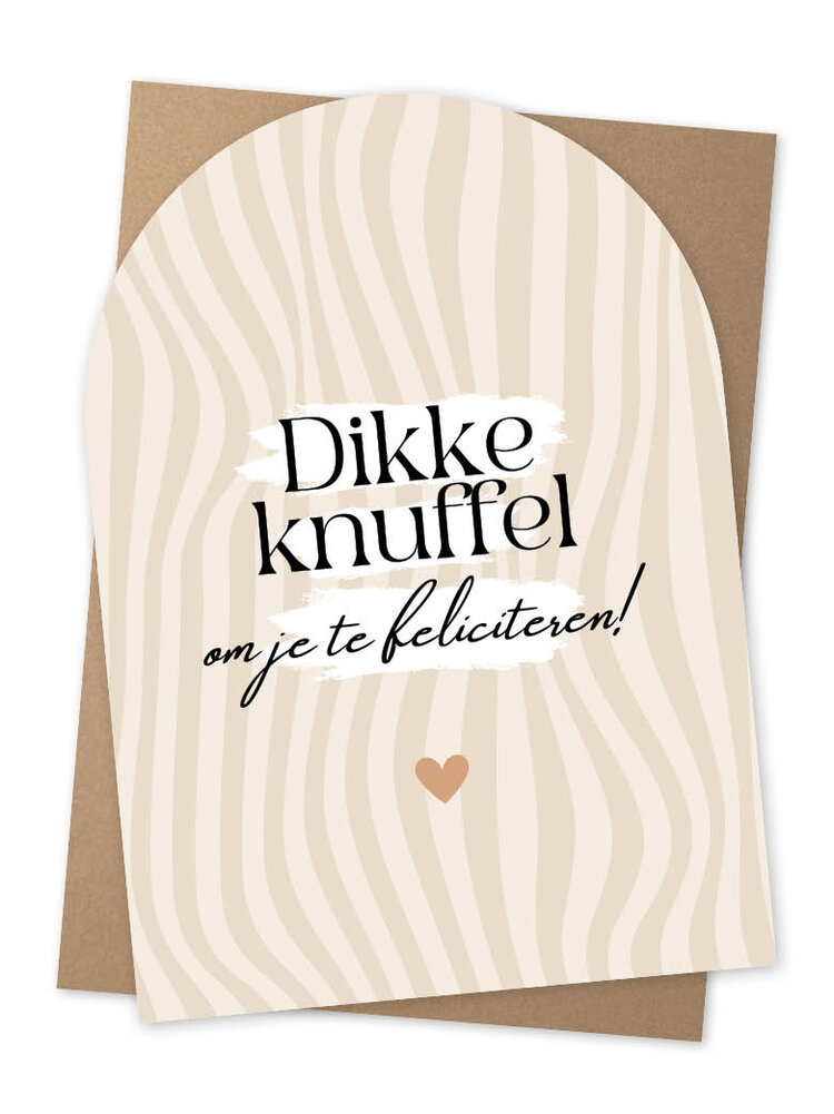 Jots Jots | Wenskaart knuffel om je te feliciteren