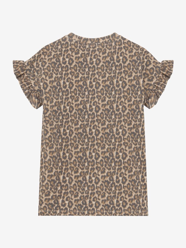 Daily7 Daily7 | T-shirt jurk Leopard sandshell