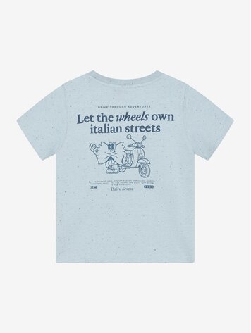 Daily7 Daily7 | T-shirt Nappy backprint blue