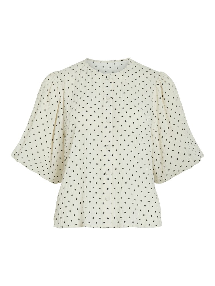 Vila Vila | Top Ea cloud dancer black dots