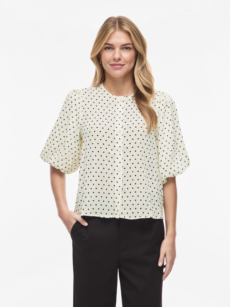 Vila Vila | Top Ea cloud dancer black dots