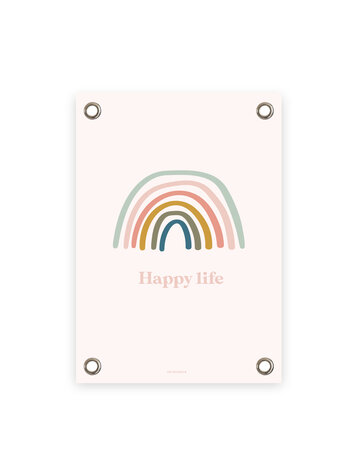 Villa Madelief VM | Tuinposter Happy life