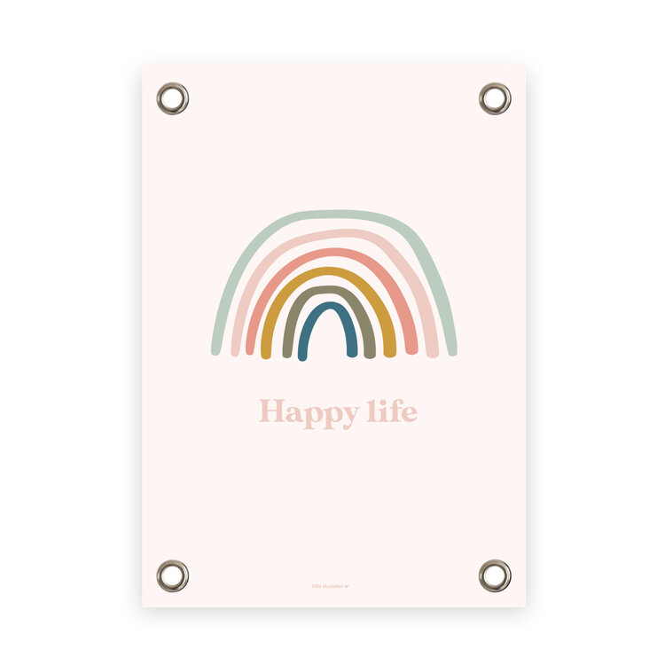 Villa Madelief VM | Tuinposter Happy life