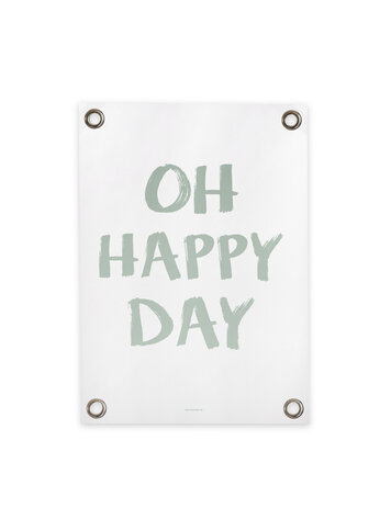Villa Madelief VM | Tuin poster happy day wit groen
