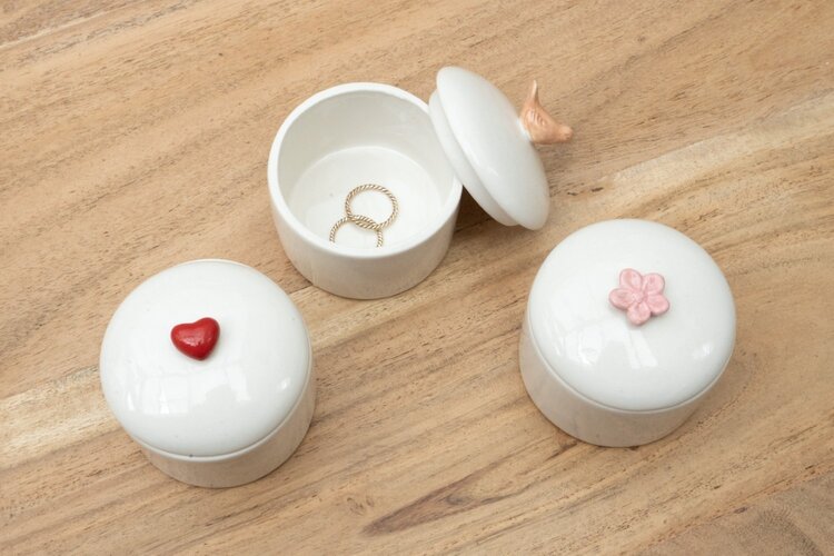 Home society Home Society | Doosje met deksel wit(pst)