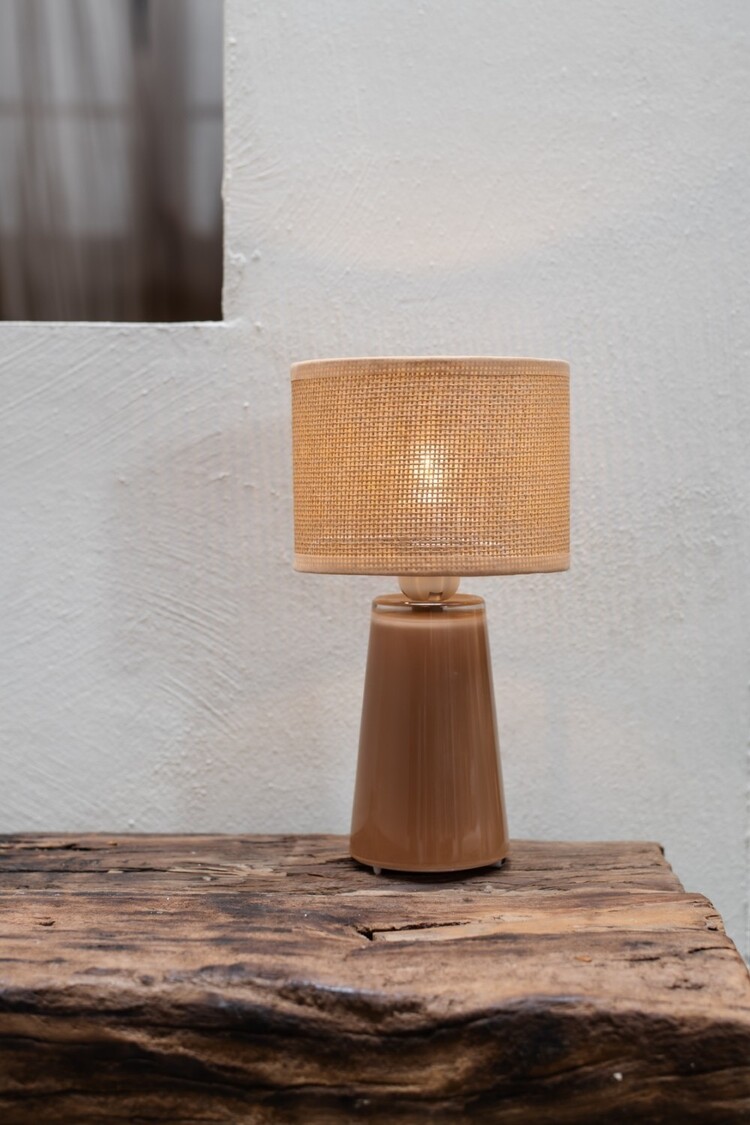 Home society Home Society | Tafellamp met kap bruin 28,5cm