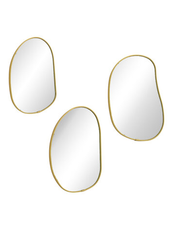 Home society Home Society | Spiegel Kusa goud (set3)