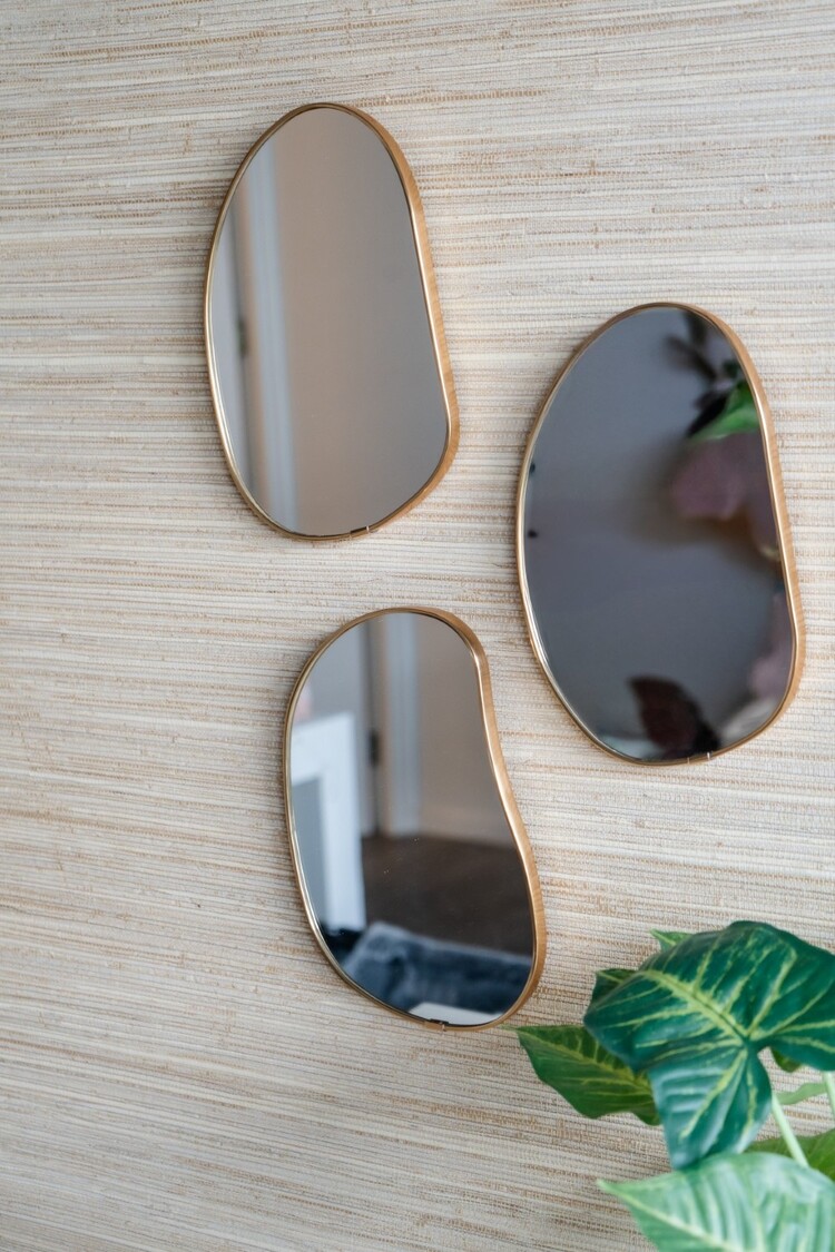 Home society Home Society | Spiegel Kusa goud (set3)