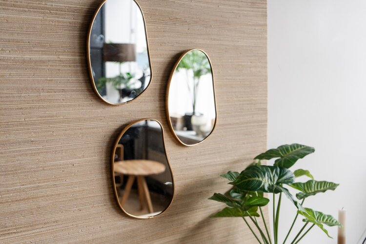 Home society Home Society | Spiegel Kusa goud (set3)