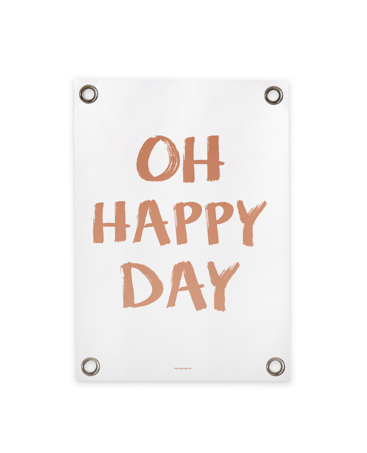 Villa Madelief VM | Tuin poster happy day wit terra