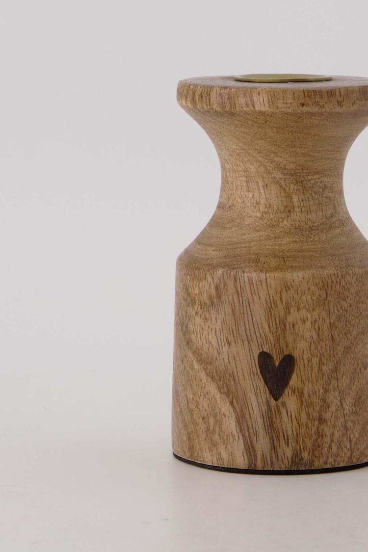 Zusss Zusss | Kandelaar hout hartje naturel