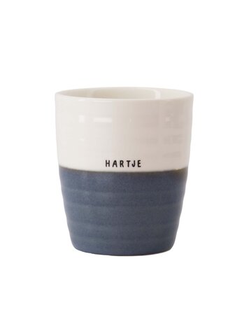 Zusss Zusss | Koffiemok hartje wit/blauw