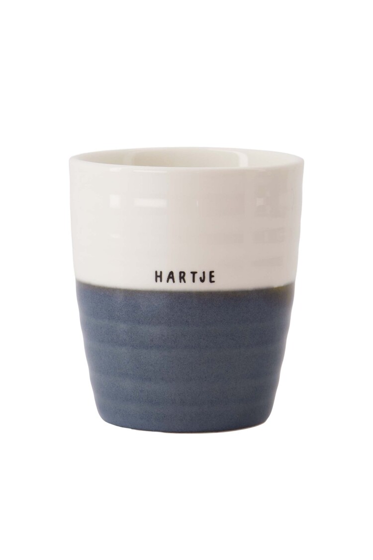 Zusss Zusss | Koffiemok hartje wit/blauw