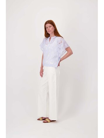 Zusss Zusss | Gestreepte organza blouse