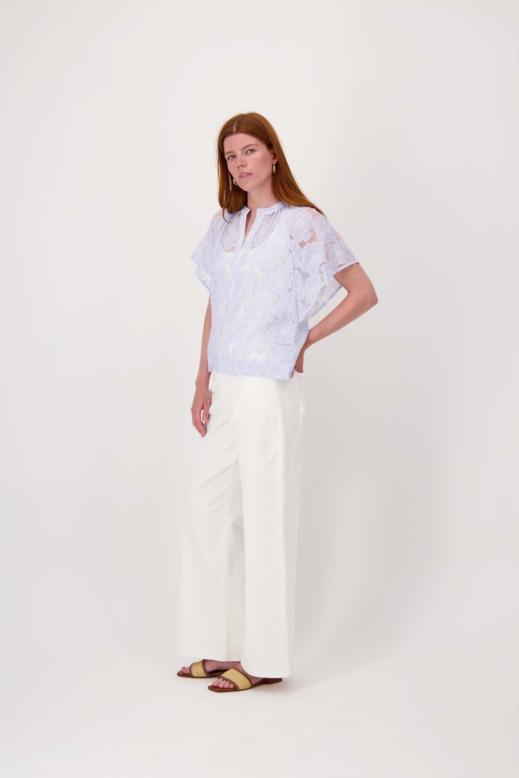 Zusss Zusss | Gestreepte organza blouse