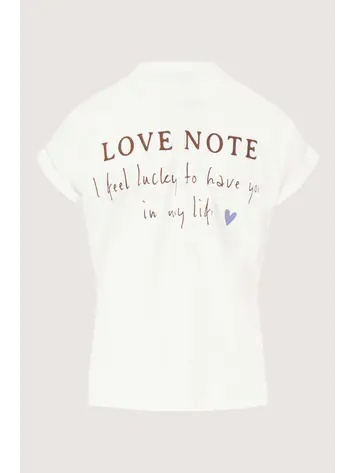 Zusss Zusss | T-shirt met opgerolde mouw en print