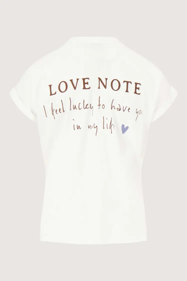 Zusss Zusss | T-shirt met opgerolde mouw en print