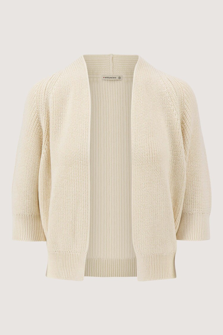 Zusss Zusss | Vest met vleermuis mouwen met hart broche