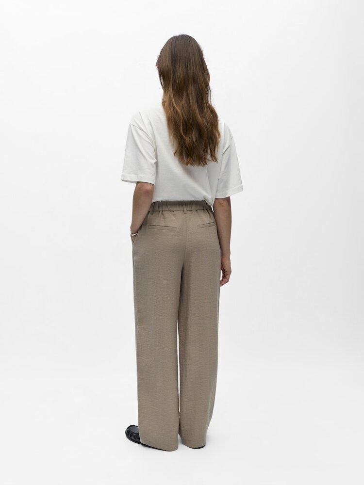 Object | Broek Rini wide desert taupe NOOS