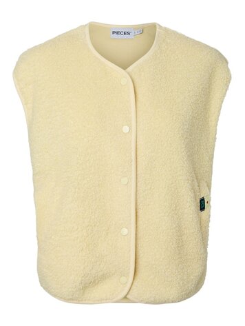 Pieces Pieces | Teddy vest Katty french vanilla NOOS