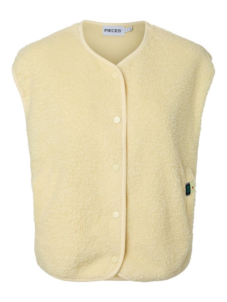 Pieces Pieces | Teddy vest Katty french vanilla NOOS