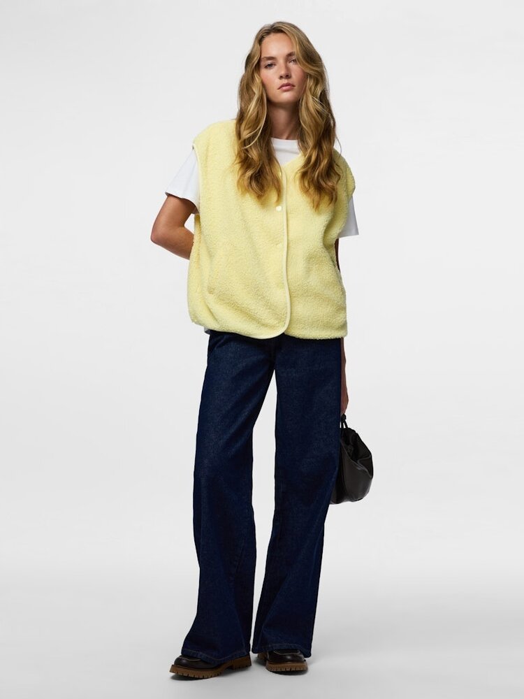 Pieces Pieces | Teddy vest Katty french vanilla NOOS